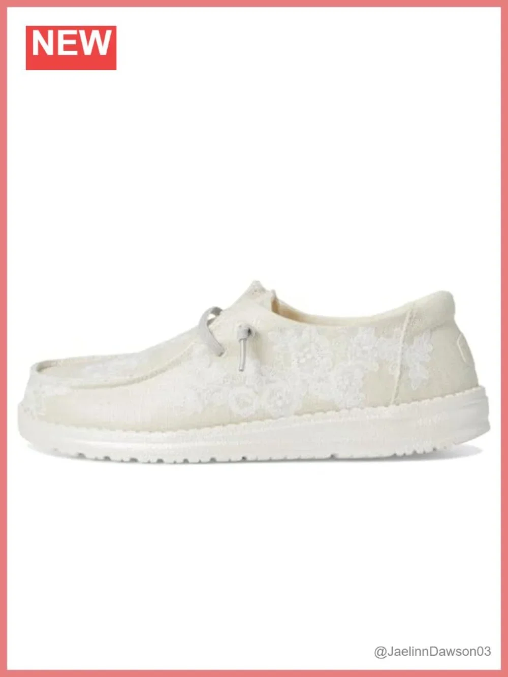 Women's Floral Lace Loafer Slip-On Shoes with Memory Foam Cushioning